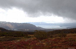 View from the waterfalls on the Kuril and Etamynk lakes Photo: P. Shpilenok